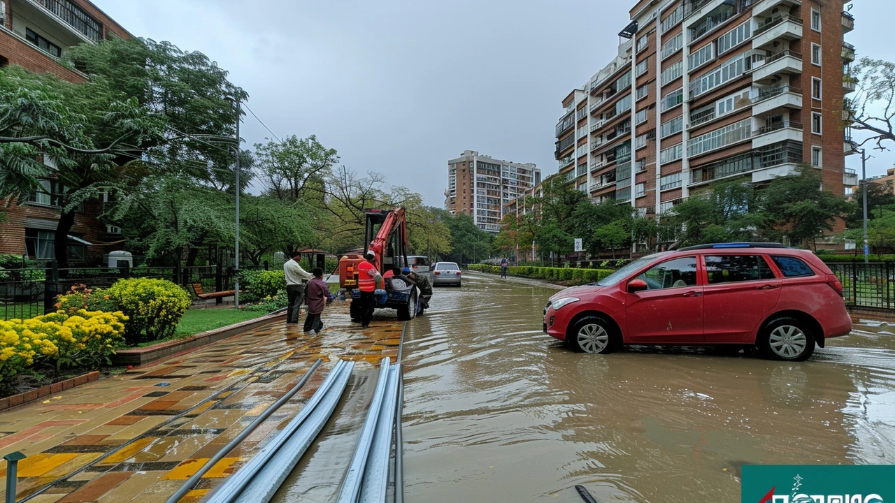 दिल्ली में भारी बारिश के बाद आपात बैठक: सरकार और एल.जी. वी.के. सक्सेना ने दी आदेश